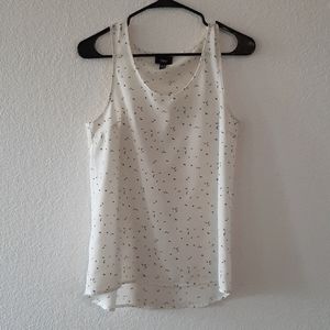 Mossimo white silky tank with birds
